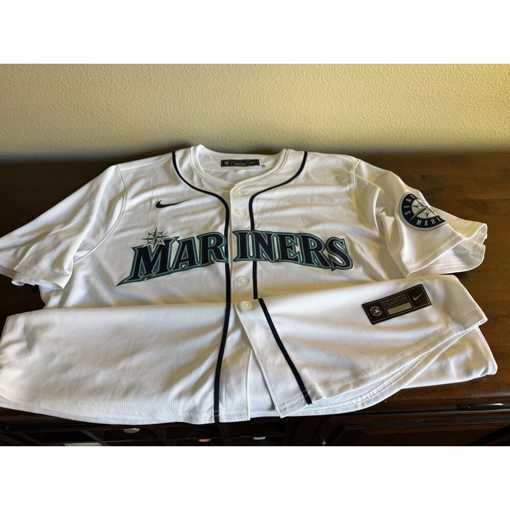 Nike Engineered MLB Seattle Mariners White Baseball Jersey Men’s Size XL EUC